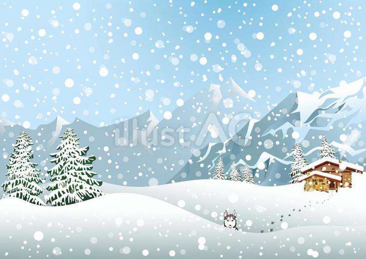 冬 雪,冬,自然のイラスト素材