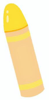 可愛らしい黄色のクレヨン クレヨン,黄色,お絵かき,文具,描く,道具,文房具,美術,幼稚園,学校のイラスト素材