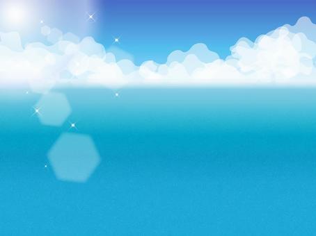 Illustration, sky, sea, summer, JPG and AI