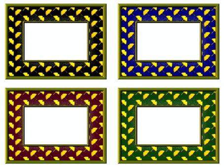 いちょうのフレ−ム いちょう,フレ−ム,ポストカード,メッセージカード,柄,長方形,罫線なし,黒,濃紺,えんじ色のイラスト素材