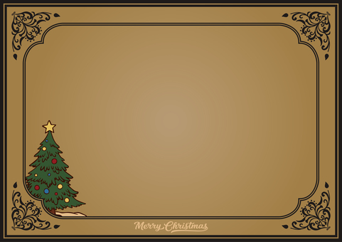 シンプルなクリスマス背景-18(A4横) シンプルなクリスマス背景-18(A4横) クリスマス,冬,背景,フレーム,12月,シンプル,a4,横,レトロ,シックのイラスト素材