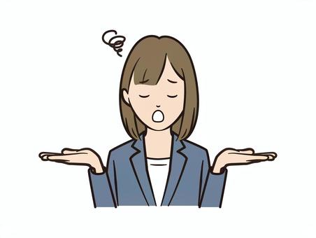 お手上げポーズの女性イラスト お手上げポーズの女性イラスト ol,困る,あきらめる,お手上げ,降参,分からない,難しい,難解,さっぱり,ダメのイラスト素材