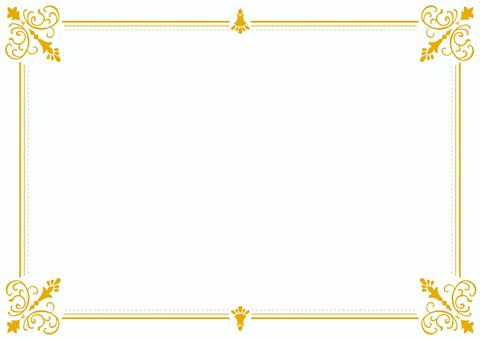 アンティークなフレーム　手描き フレーム,横,飾り枠のイラスト素材