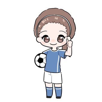 Illustration, football, club activities, woman, 