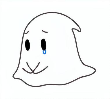 泣くおばけ ハロウィン,おばけ,オバケ,かわいい,秋,シンプル,可愛い,10月,イベント,子供向けのイラスト素材