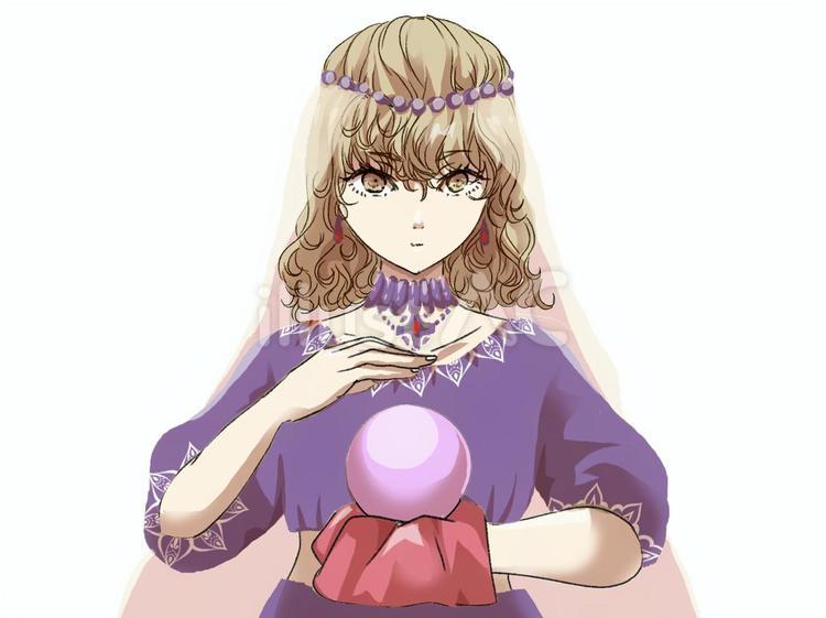 占い師(紫) 占い師,女の子,綺麗のイラスト素材