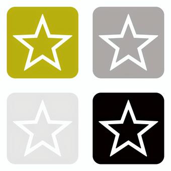星のスタンプ風アイコン 金銀系4色セット 星のスタンプ風アイコン 金銀系4色セット 星,印,勲章,栄光,名誉,光,輝き,煌めき,綺羅星,評価のイラスト素材