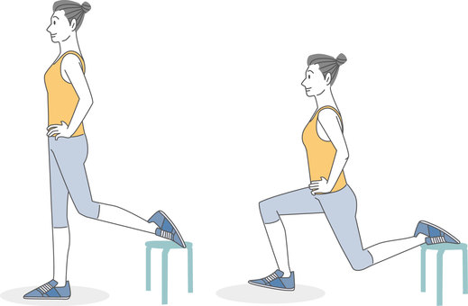 太もも筋トレ 太もも筋トレ 筋トレ,エクササイズ,運動,体操,ストレッチ,女性のイラスト素材