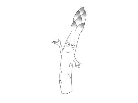 Mr. Asparagus, asparagus, vegetables, tiny, JPG and PNG