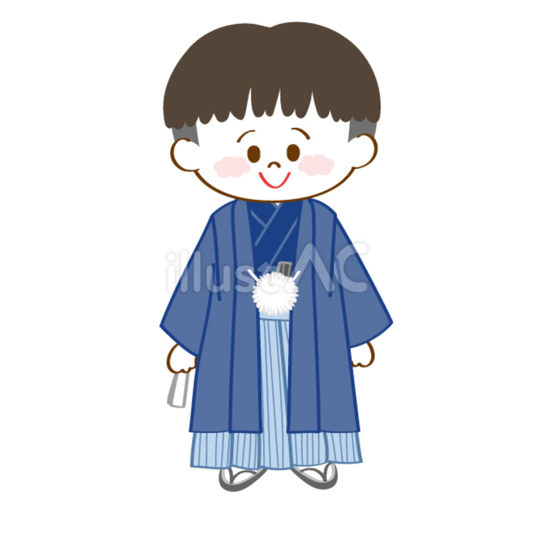 七五三の男の子 男の子,七五三,着物のイラスト素材