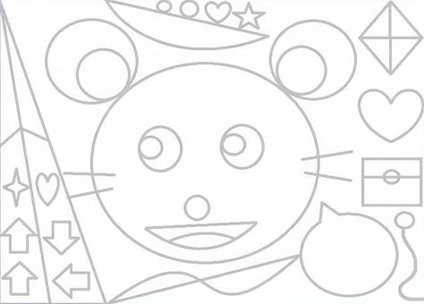 ぬり絵～ネズミver．～ ぬり絵,ネズミ,色塗り,楽しい,自由,ハッピーのイラスト素材