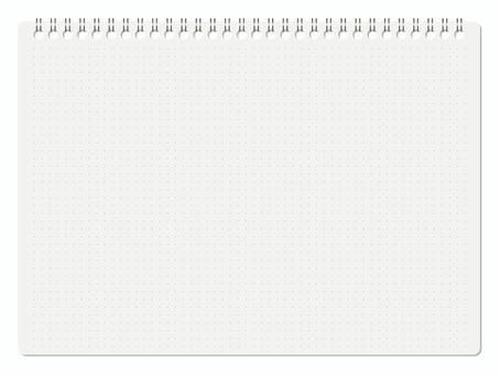 ノート_リングノート01 ノート,リングノート,ドット,方眼,文房具,フレーム,メッセージカード,文具,ダブルリングノート,シンプルのイラスト素材