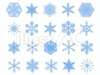 雪の結晶セット ブルー
