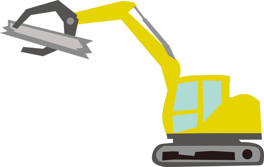 重機解体用　 重機,解体用,車両,アーム,稼働,作業,現場,イメージのイラスト素材