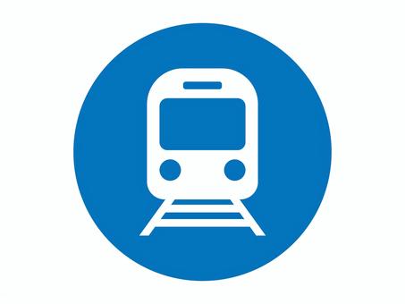 丸入り電車イラスト(青) 丸入り電車イラスト(青) 電車,アイコン,駅,鉄道,線路,乗り物,公共交通機関,私鉄,地下鉄,施設のイラスト素材