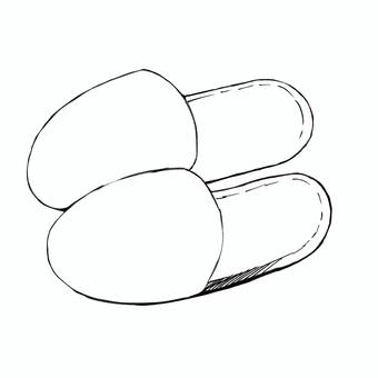 スリッパ スリッパ,休息,履き物,リラックス,小道具のイラスト素材