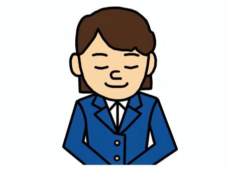 会釈 会釈,社会人,マナー,おじぎ,女性,イラストのイラスト素材