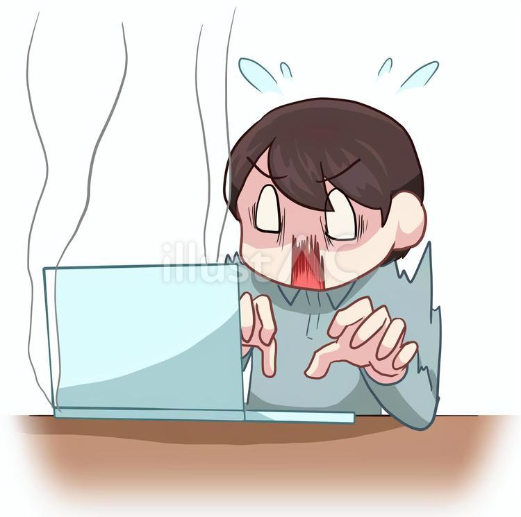 故障＿男性 人物,生活,バストアップのイラスト素材