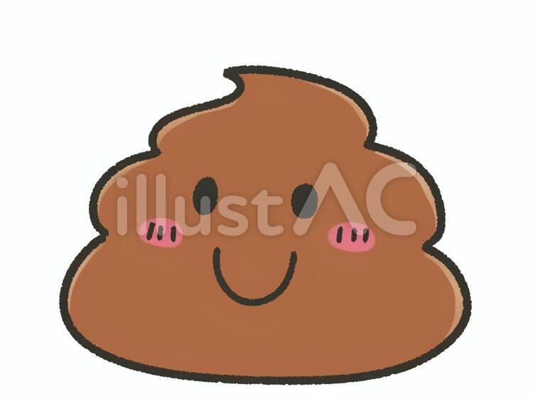 かわいい表情つきうんち うんち,うんこ,かわいいのイラスト素材