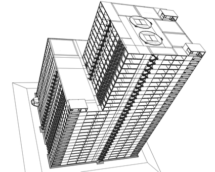 高層ビル ビル,高層ビル,高層,タワー,摩天楼,雑居ビル,商業ビル,オフィスビル,階層,階のイラスト素材