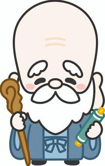 福禄寿2 福禄寿,七福神,年賀状,お正月,シンプル,かわいい,イラスト,ベクター,素材,神のイラスト素材