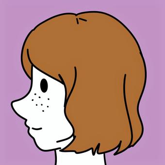 Redhead freckled girl, JPG and PNG Redhead freckled girl, profile, female, freckle, JPG and PNG