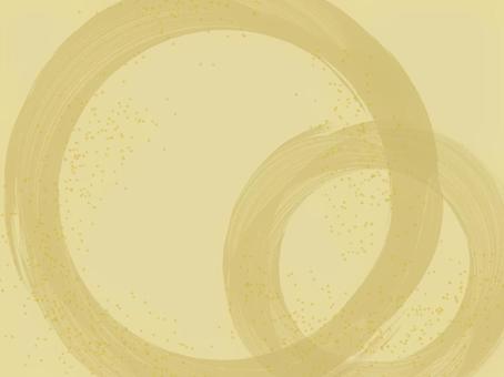 背景　ゴールド・筆書きの丸・金箔 背景,壁紙,金色,ゴールド,金箔,筆書き,筆,丸,和風,和のイラスト素材