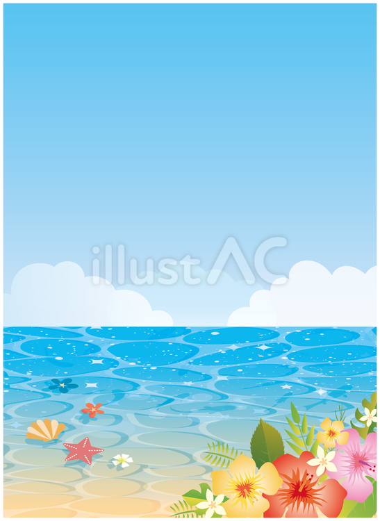 夏の南国イメージ 夏,海,ビーチのイラスト素材