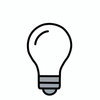 電球　ひらめき　アイデア　白 電球,ひらめき,アイデア,白,電気,led,素材,イラスト,アイコン,シンプルのイラスト素材