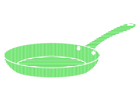 Green striped frying pan silhouette icon, frying pan, kitchenware, props, JPG and PNG