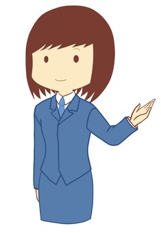 Illustration, female, suit, guide, 