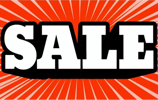 SALE【赤】 sale,赤,集中線,英語,文字,セール,値下げ,立体的のイラスト素材