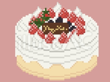 クリスマスケーキ ドット絵