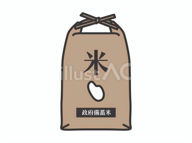 政府備蓄米01 政府備蓄米,米袋,アイコンのイラスト素材