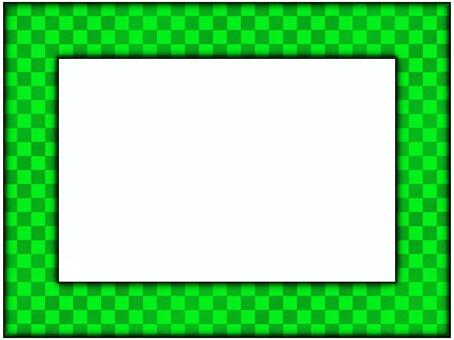額縁フレ−ム　市松模様　緑 額縁,市松模様,フレ−ム,ポストカード,メッセージカード,柄,パターン,市松,和風,和柄のイラスト素材