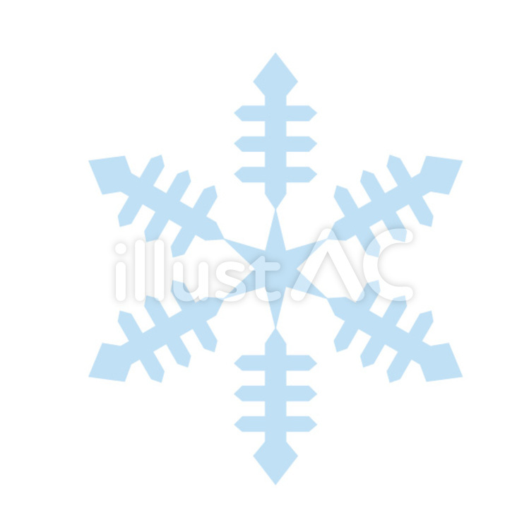 Xmas-雪の結晶01 雪,結晶,ブルーのイラスト素材