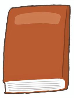 本（線あり） 本,読書,読み物,読書の秋,秋,閉じた本,赤い本,book,ゆるい,デフォルメのイラスト素材