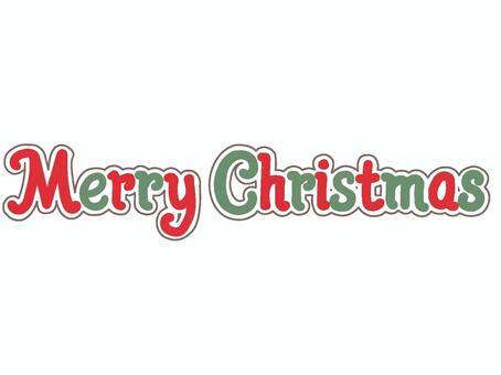MerryChristmasの2色文字 merrychristmas,文字,メリークリスマス,クリスマス,イラスト,透過,赤,緑,ツートン,2色のイラスト素材