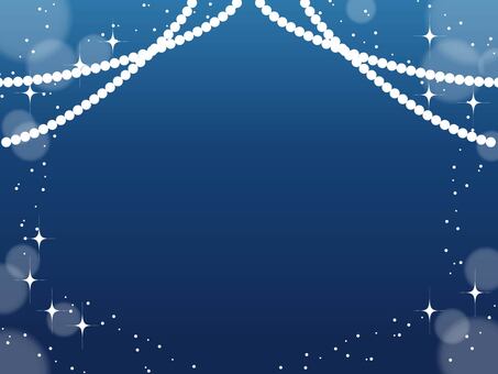 パール付きのきらきら背景・紺 青,紺,パール,アーチ,グラデーション,星,星屑,光,輝き,きらめきのイラスト素材