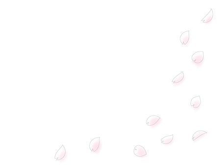 美しく舞う桜の花びら/ほんのりピンク