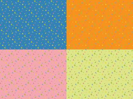 カラフルな幾何学模様セット 柄,模様,幾何学,丸,円,三角,水玉,図形,シンプル,カラフルのイラスト素材