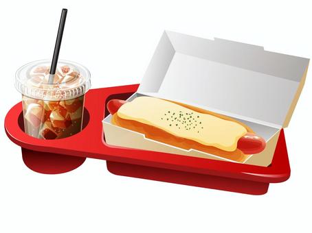 映画館のチーズドッグとコーラ チーズドッグ,コーラ,映画館,トレイ,料理,食べ物,ウィンナー,チーズ,ロールパン,飲み物のイラスト素材