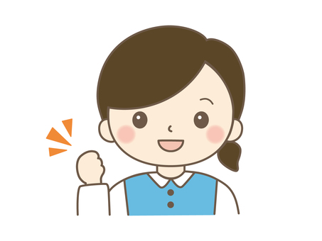 ガッツポーズの女性　片手　02 女性,女の子,ガッツポーズ,拳,やる気,仕事,応援,ファイト,エール,気合のイラスト素材