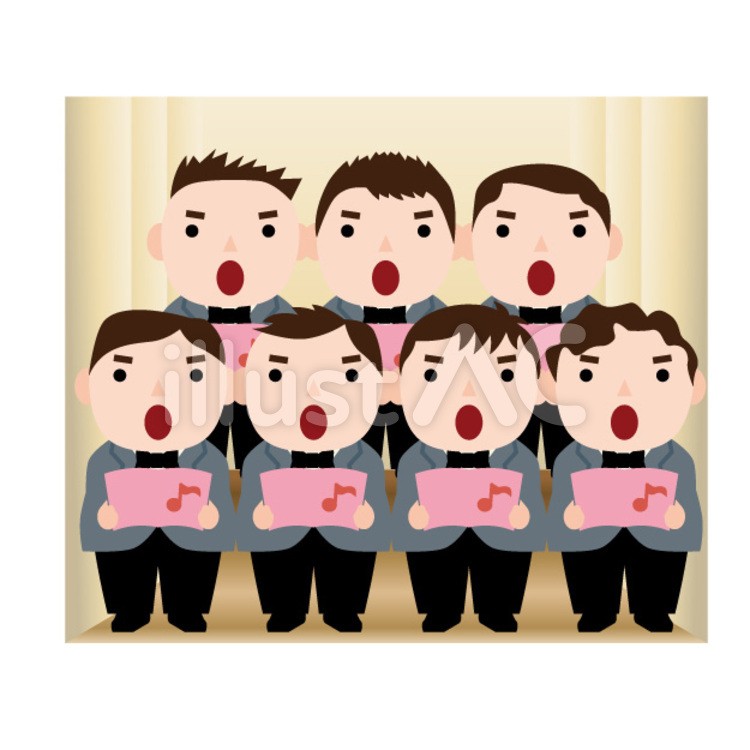 合唱団（男性） 合唱団,男性,男性グループのイラスト素材