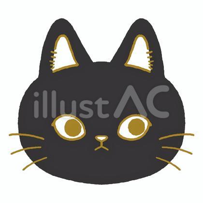 横を向いているネコの表情アイコン