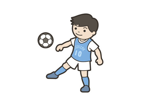 サッカー部 スポーツ,サッカー,サッカーボール,球技,ボール,リフティング,ユニフォーム,シューズ,生徒,中高生のイラスト素材