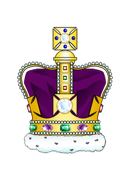 王冠のイラスト 王冠,クラウン,ロイヤル,王,王権,権力,シンボル,ジュエリー,レガリア,宝物のイラスト素材