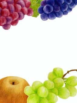 Illustration, decorative frame, frame, fruit, JPG and PNG