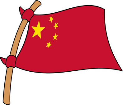 Illustration, china, flag, overseas, 