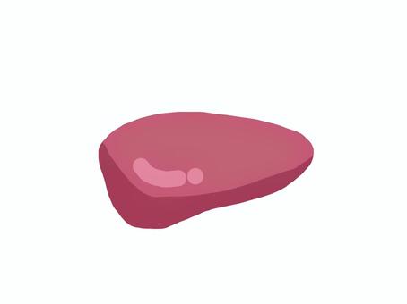 たんぱく質豊富なレバーのイラスト　健康 レバー,肉,タンパク質,食べ物,ヘルシー,低カロリー,鶏レバー,豚レバー,鶏肉,豚肉のイラスト素材